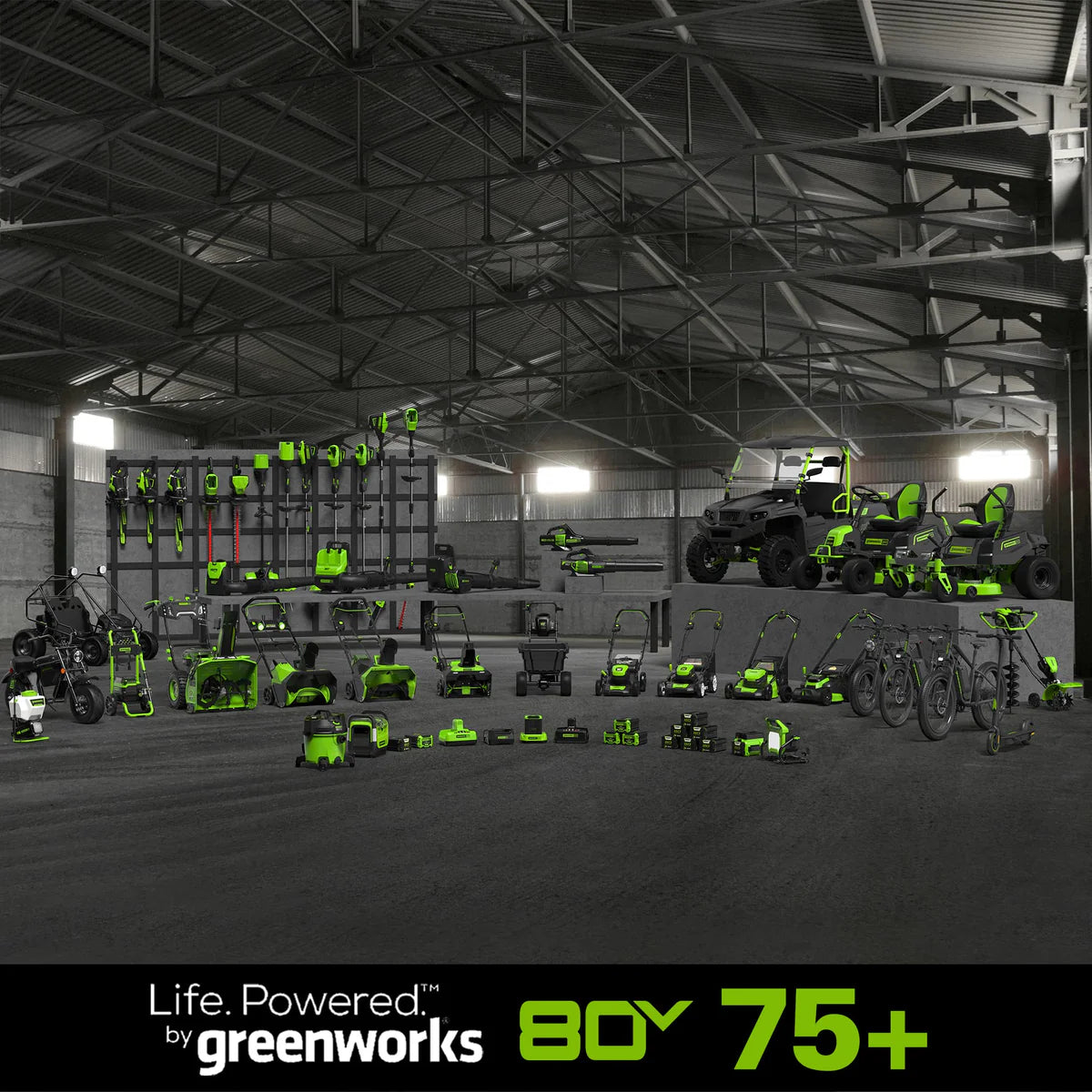 Greenworks 80V 21″ Cordless Battery Brushless Self-Propelled Mower 3pc Combo Kit image 13