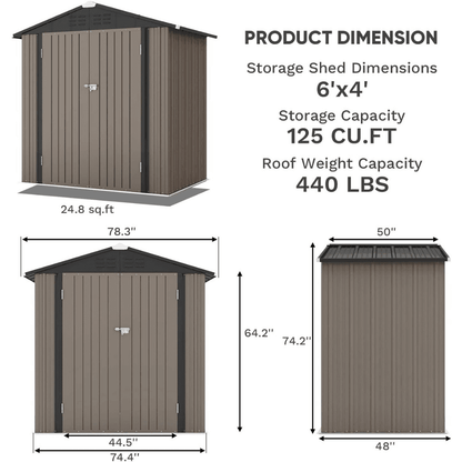 CRAFTSMAN 7-ft x 7-ft Resin Storage Shed (Floor Included) image 2