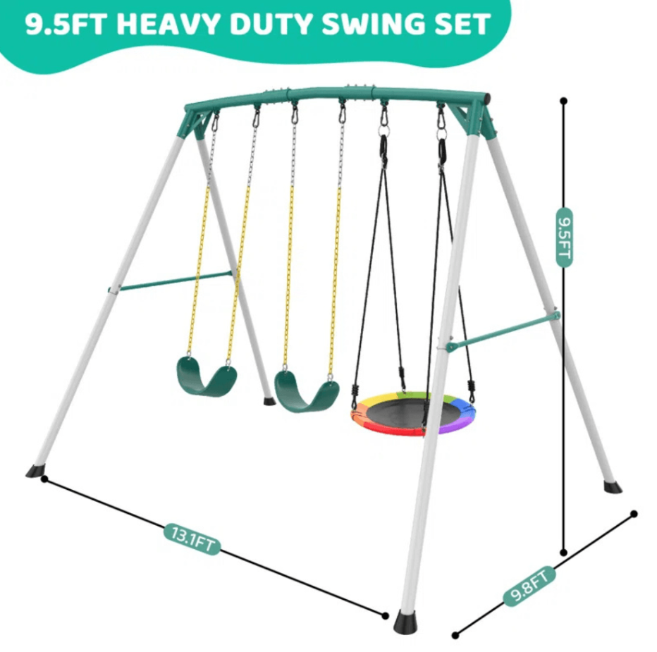 9.5′ Heavy-Duty Outdoor Porch Swing Set image 7