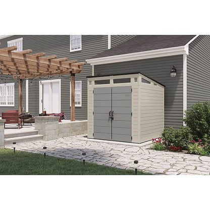 Suncast 7′ x 7′ Modernist Resin Outdoor Storage Shed image 8