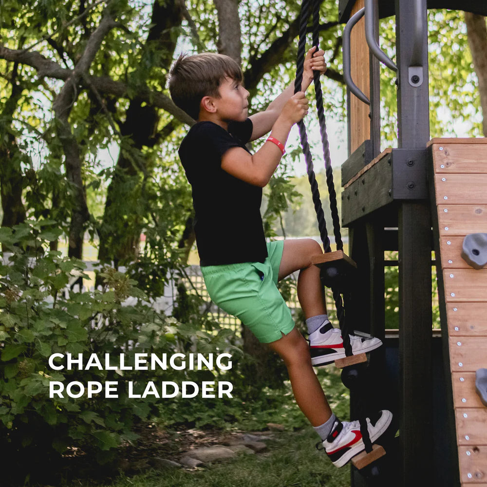 Backyard Discovery Mystic Tower Multi-Level Cedar Swing Set with Hidden Climbing Tower image 6