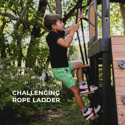 Backyard Discovery Mystic Tower Multi-Level Cedar Swing Set with Hidden Climbing Tower image 6