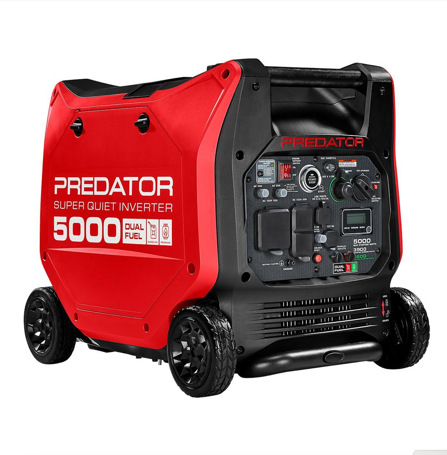 Predator 5000 Watt Dual-Fuel Super Quiet Inverter Generator with Remote Start and CO Secure Technology image 0