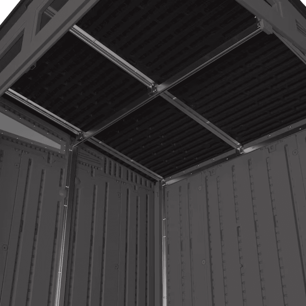 Suncast 6-Feet x 4-Feet Modernist Lean-to Resin Storage Shed (Floor Included) in Gray | BMS6583T image 3