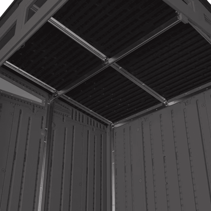 Suncast 6-Feet x 4-Feet Modernist Lean-to Resin Storage Shed (Floor Included) in Gray | BMS6583T image 3