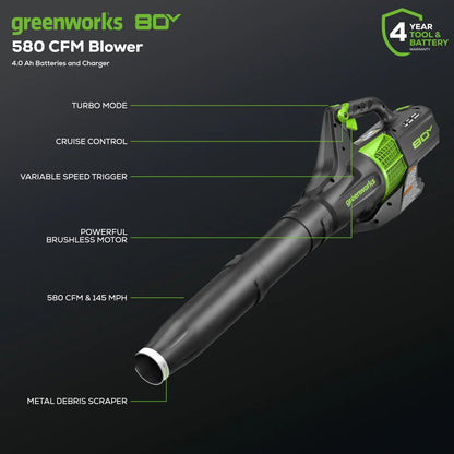 Greenworks 80V 21″ Cordless Battery Brushless Self-Propelled Mower 3pc Combo Kit image 3