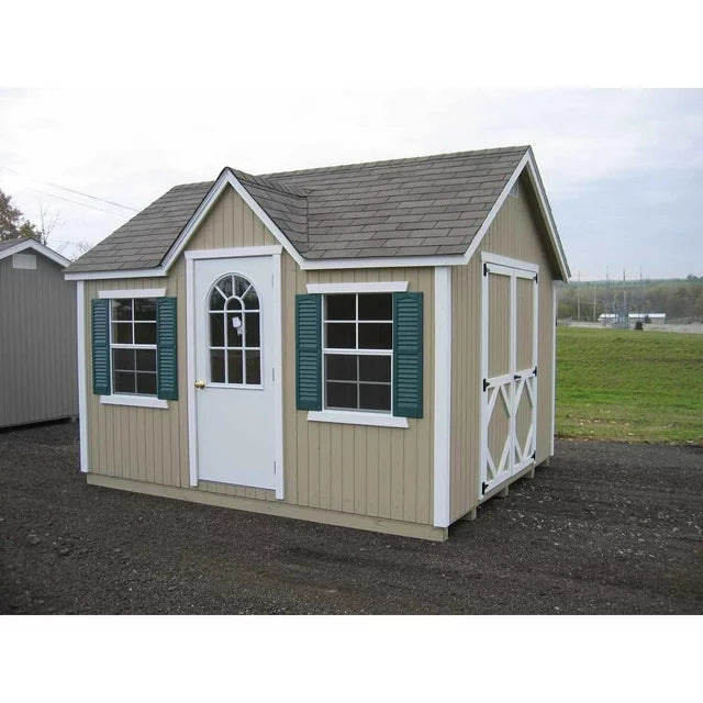 Little Cottage 12 x 10 ft Classic Wood Cottage Panelized Storage Shed image 2