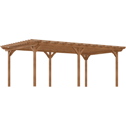 Outsunny 12′ x 20′ DIY Deck Outdoor Wood Pergola image 0