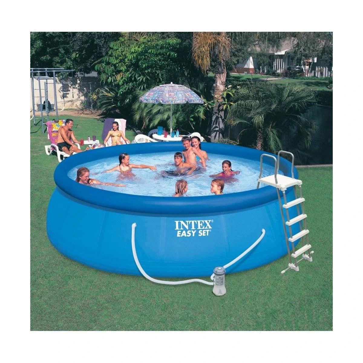 Intex 15ft x 48in Easy Swimming Pool Kit w/ 1000 GPH GFCI Filter Pump 26167EH image 4