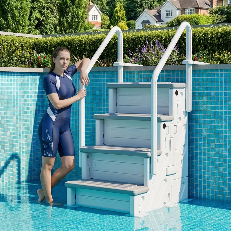 BETISEF Pool Ladder Above Ground, Heavy Duty 4Step Pool Ladder with Dual Handrails and Nonslip Steps, 500 LBS Load Capacity, for 46-58 Inch image 0