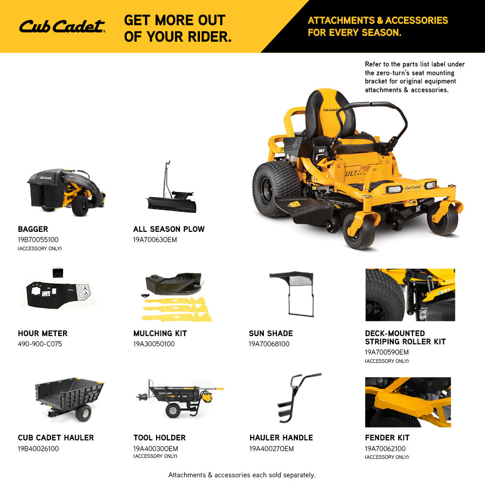 Cub Cadet Ultima ZT1 – 50” Fabricated Deck 25HP V-Twin Kohler Zero Turn Mower image 3