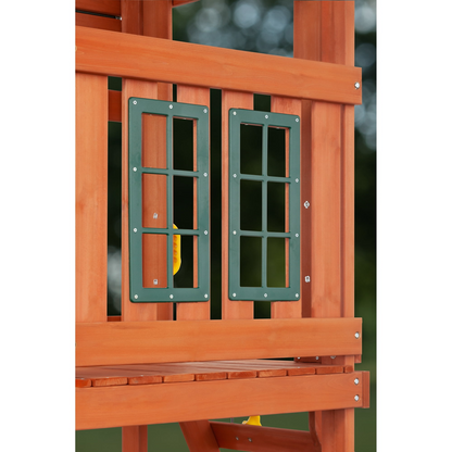 Creative Cedar Designs Cedar Cottage Wooden Swing Set image 2