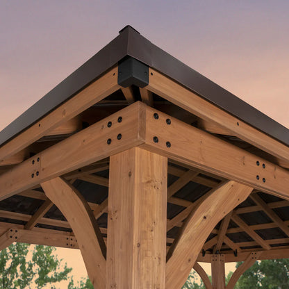Backyard Discovery Cordova 14×10 Cedar Gazebo image 7