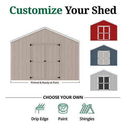 Home shed Little Cottage Co Value Gable Wood Shed Kit Blaze 32 In. image 5
