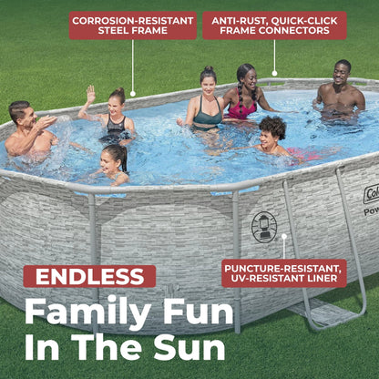 Coleman Power Steel 16′ x 10′ x 42″ Oval Above Ground Pool Set image 8