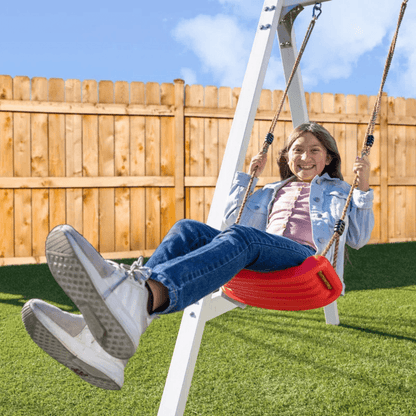 Sports power Vinyl-Covered Wood Swing Set – Classic & Durable for Outdoor Fun image 6