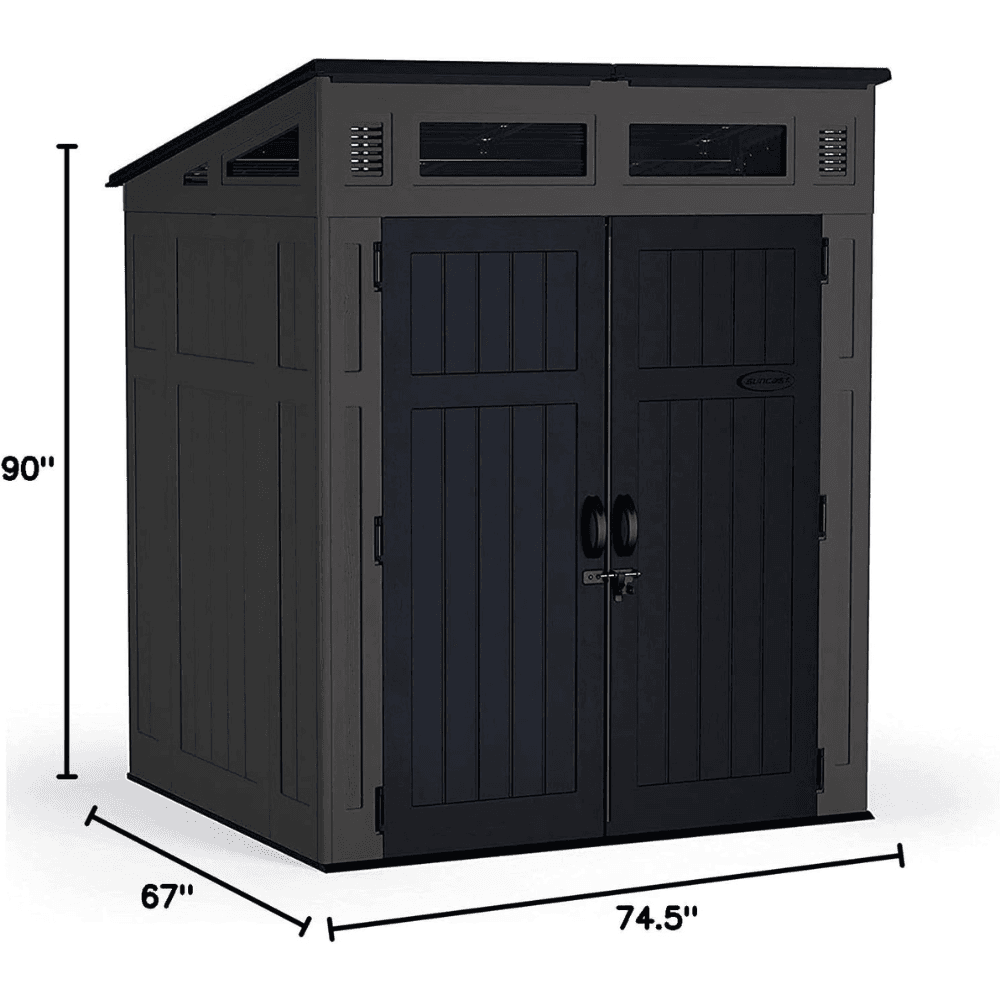 Suncast 6-ft x 5-ft Resin Shed Lean-to Resin Storage Shed (Floor Included) image 5