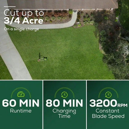 Greenworks 60V 21″ Brushless Self-Propelled Battery Powered Lawn Mower + (2) 4.0Ah Batteries & Dual Port Charger image 5