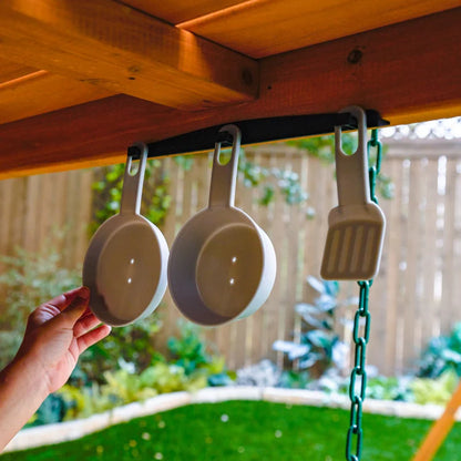KidKraft Ridgemoor Perch Wood Swing Set with Playhouse, Rock Wall, and Tunnel Slide image 11