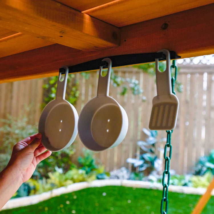 KidKraft Ridgemoor Perch Wood Swing Set with Playhouse, Rock Wall, and Tunnel Slide image 11