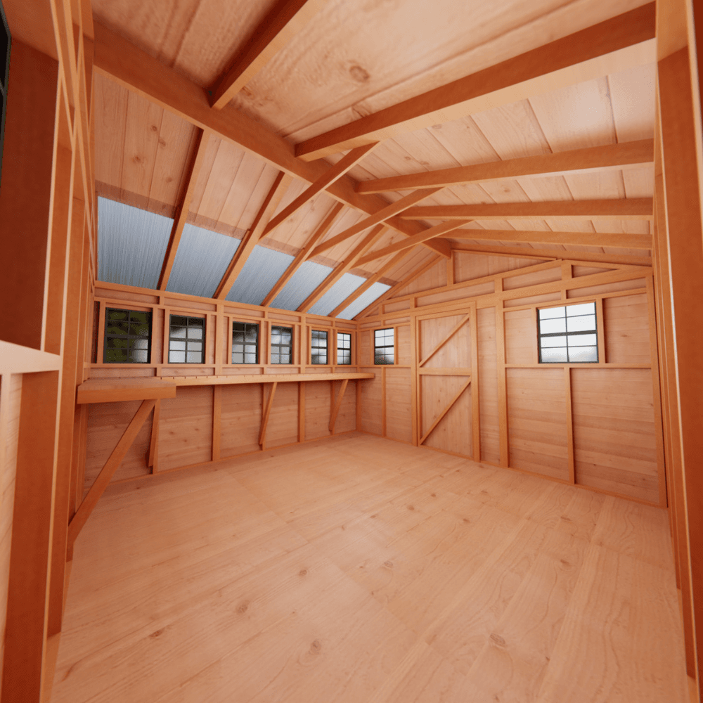 Cedar Sunshed Garden Shed | 12×12 image 7