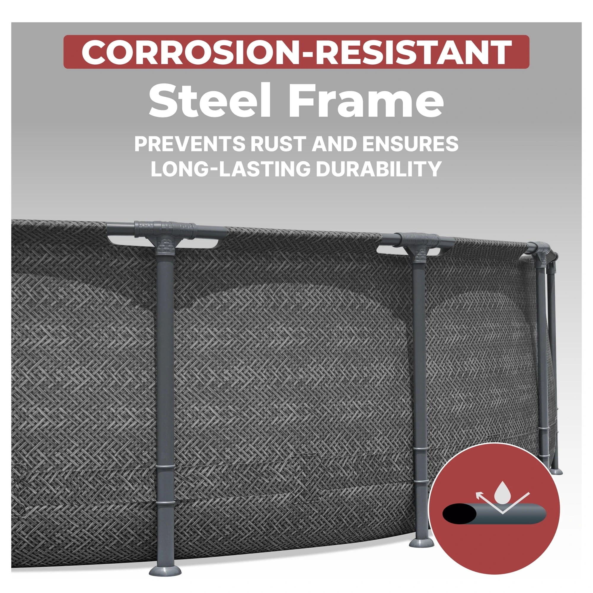 Coleman Power Steel 16 ft. x 42 in. Round Metal Frame Above Ground Pool Set image 6