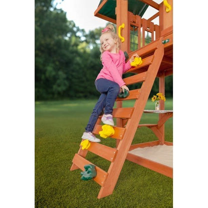 Creative Cedar Designs Cedar Cottage Wooden Swing Set image 1