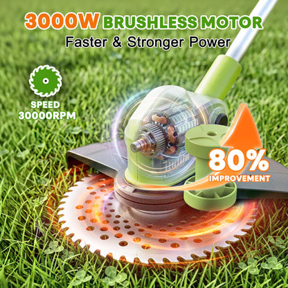 IToolMax 12-Inch Electric Weed Wacker & Eater with Detachable 4-Wheel Base image 4