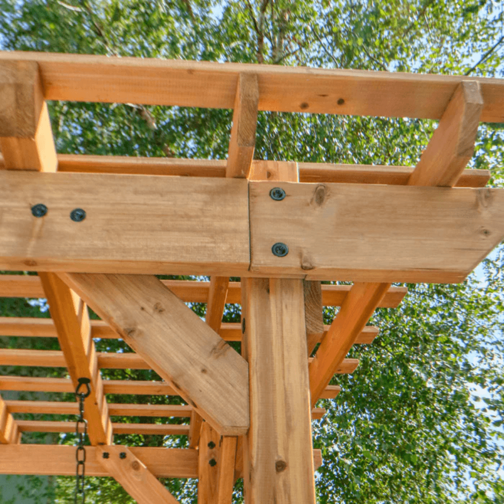Backyard Discovery Callahan Cedar Wood Outdoor Pergola Swing Bench image 4