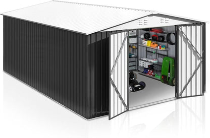 Patiowell 10 ft. W x 12 ft. D Size Upgrade Metal Storage Shed (119 sq. ft.) image 3