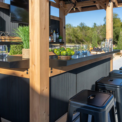 Backyard Discovery 9X6 Palisade Cedar & Steel Outdoor Bar image 4