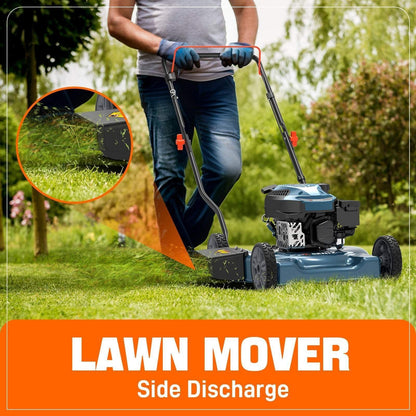 Senix 20″ 144cc 4-Cycle Gas Push Lawn Mower with Side Discharge LSPG-L4 image 1