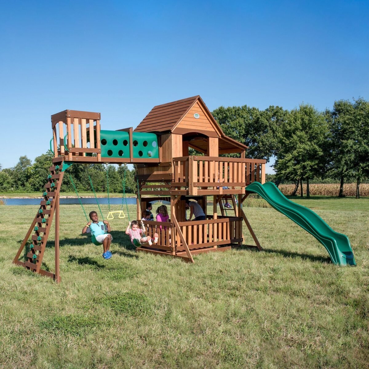 Backyard Discovery Woodridge Elite Swing Set image 1