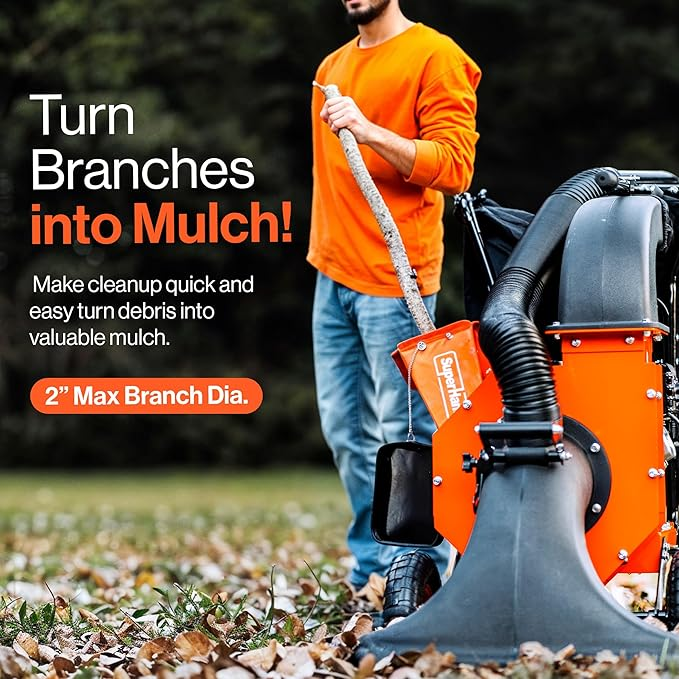 SuperHandy Leaf Vacuum & Wood Chipper – 7 HP 209cc Gas Engine image 1