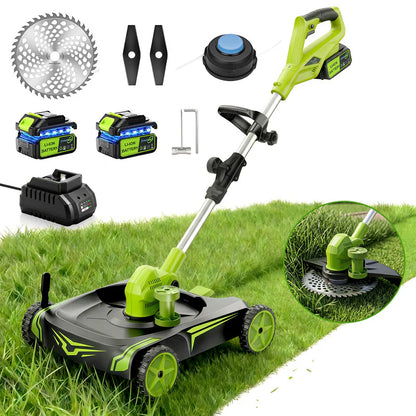IToolMax 12-Inch Electric Weed Wacker & Eater with Detachable 4-Wheel Base image 0