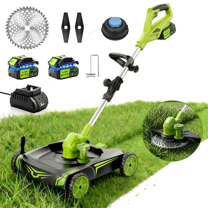IToolMax 12-Inch Electric Weed Wacker & Eater with Detachable 4-Wheel Base image 0