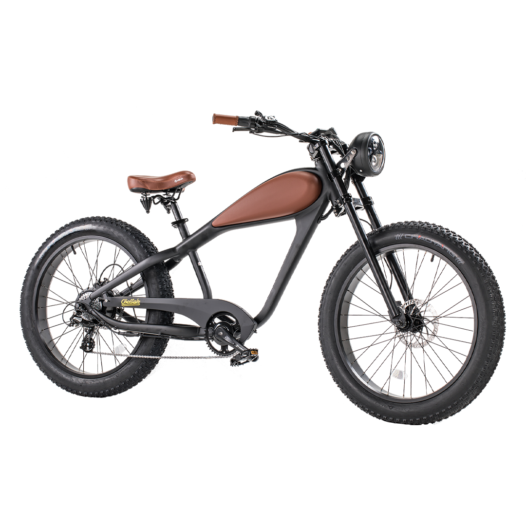  Revi Bikes Cheetah 48V 750W Hub Motor Fat Tire Electric Cruiser Bike image 0