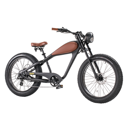  Revi Bikes Cheetah 48V 750W Hub Motor Fat Tire Electric Cruiser Bike image 0