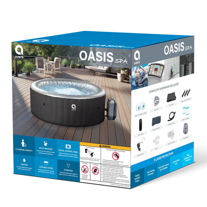 Avenli Oasis 2-3 Person Inflatable Hot Tub Spa + Cover, Rapid Heating up to 104°F, 105 Water Jets, 181 gal Capacity image 3