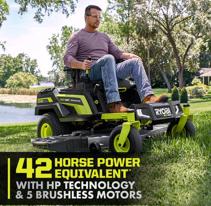 RYOBI 80V HP Brushless 54 in. Battery Electric Cordless Zero Turn Mower & Mulch Kit image 5