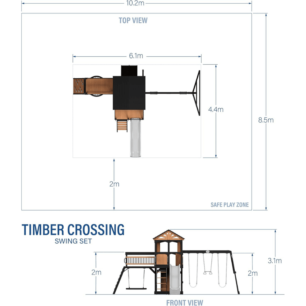 Timber Crossing Swing Set – Adventure Meets Stunning Design image 2