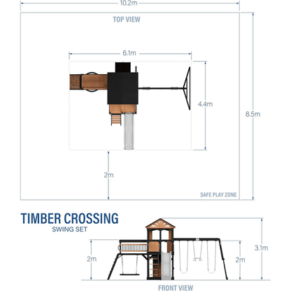 Timber Crossing Swing Set – Adventure Meets Stunning Design image 2