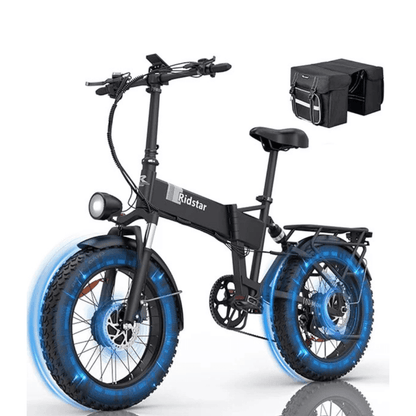 Folding Ebikes for Adults Ridstar 750W Motor 48V 14AH Removable Battery 20 X 4.0 Fat Tire Shimano 7-Speed 19.8MPH Electric Bike image 5