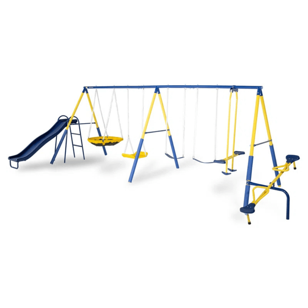 Sportspower Super 10 Metal Swing Set with Lifetime Warranty on Blow Molded Slide image 4