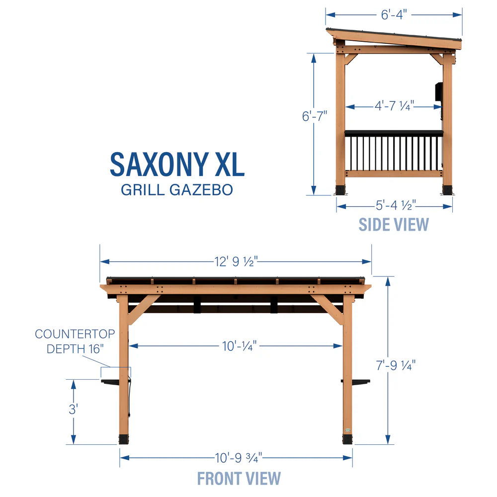 Backyard Discovery Saxony XL Cedar Grill Gazebo image 1