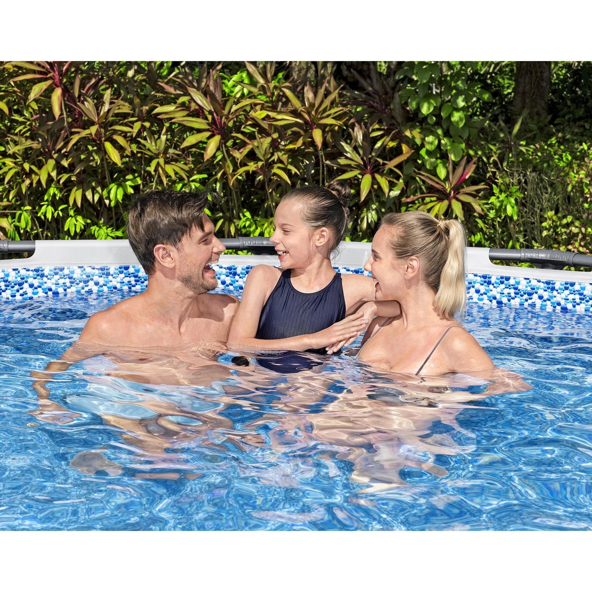 Bestway Steel Pro MAX 15′ x 48″ Prismatic Stone Pool Set| Durable Construction, Easy Assembly, and All-Inclusive Accessories – above ground pool set with filter pump, ladder, and pool cover image 8