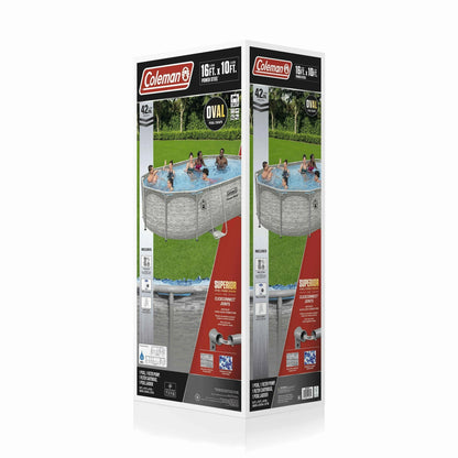 Coleman Power Steel 16′ x 10′ x 42″ Oval Above Ground Pool Set image 10