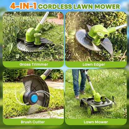IToolMax 12-Inch Electric Weed Wacker & Eater with Detachable 4-Wheel Base image 7