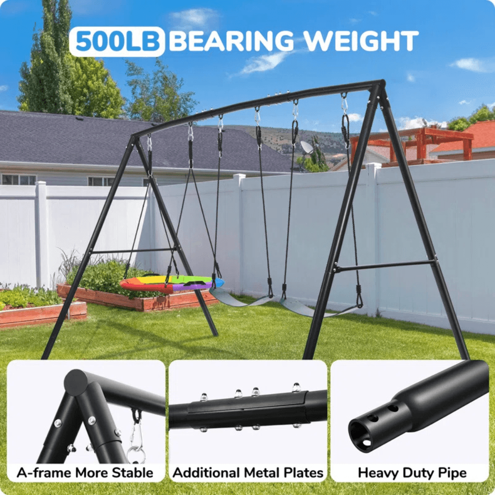 Klo Kick Metal Swing Set with 3 Swings image 2