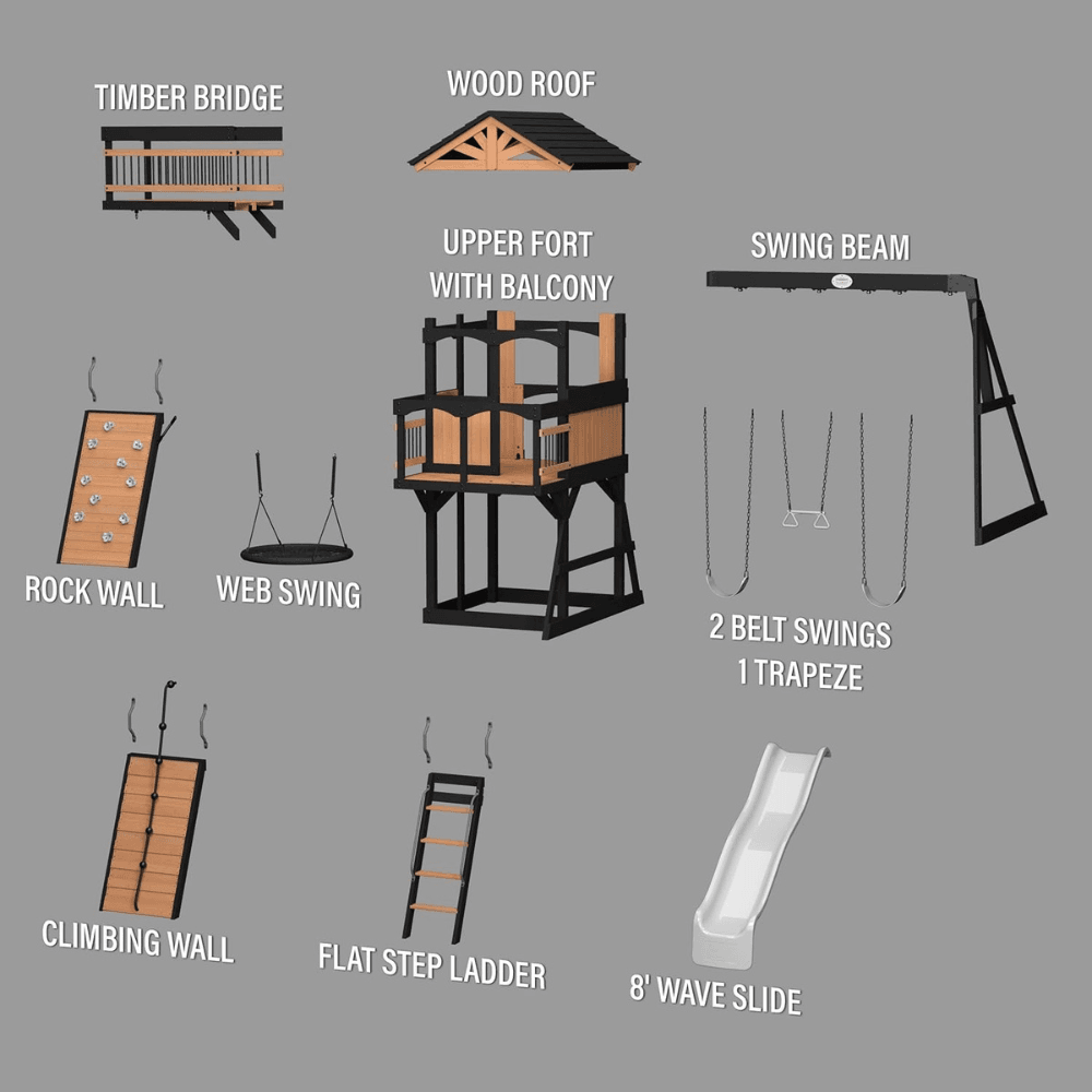 Timber Crossing Swing Set – Adventure Meets Stunning Design image 1